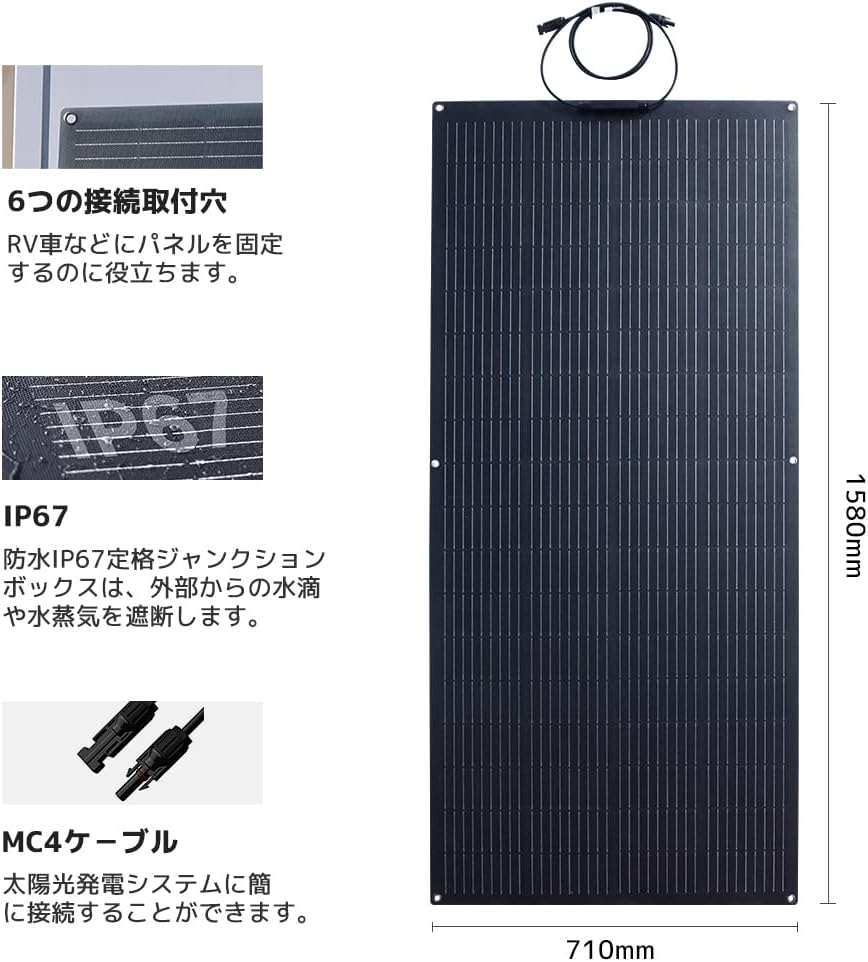 LVYUAN（リョクエン）200W ETFEフレキシブルソーラーパネル - LVYUAN（リョクエン）公式ショップ