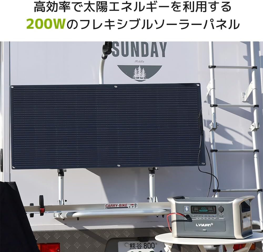LVYUAN（リョクエン）200W ETFEフレキシブルソーラーパネル - LVYUAN（リョクエン）公式ショップ