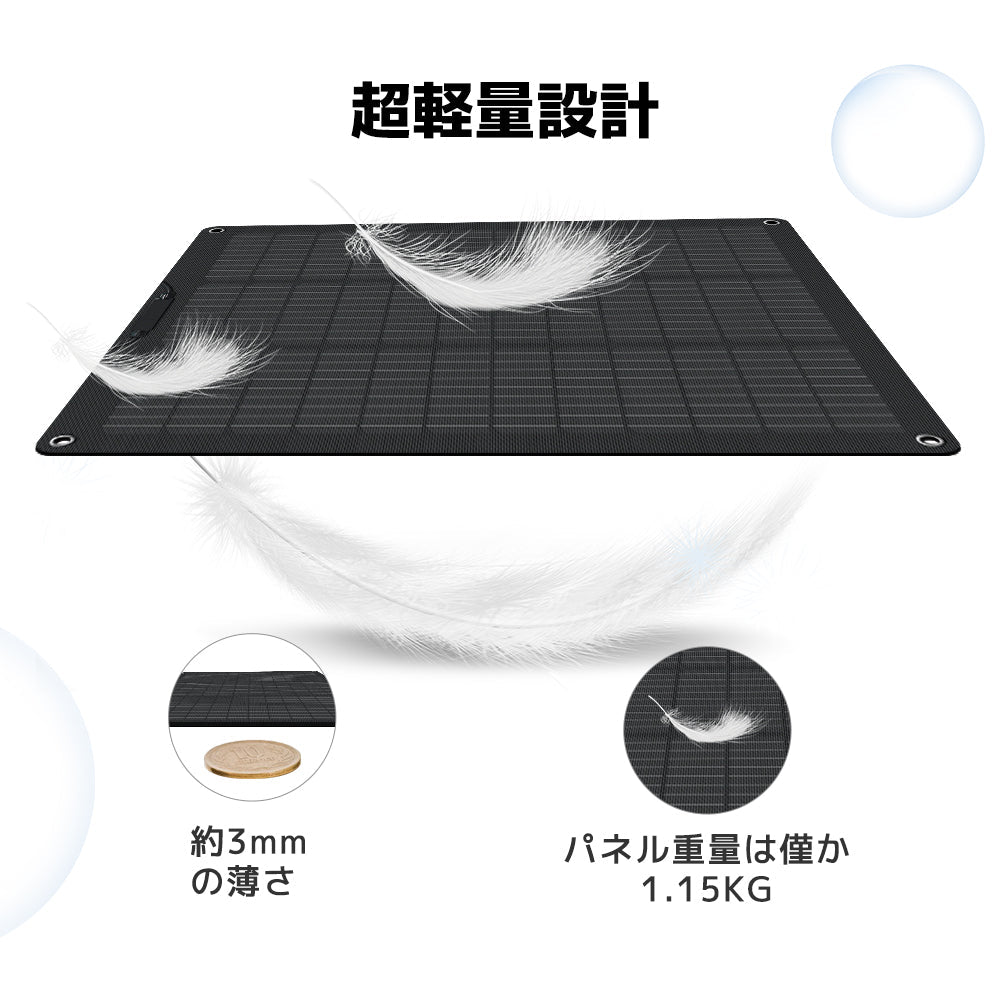 LVYUAN（リョクエン）50W ETFEフレキシブルソーラーパネル