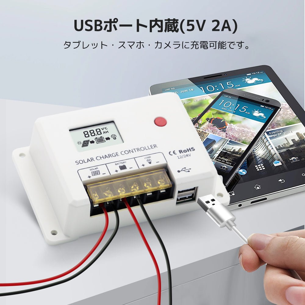 LVYUAN（リョクエン）HC・PWMソーラーチャージコントローラー 12V24V兼用 - LVYUAN（リョクエン）公式ショップ