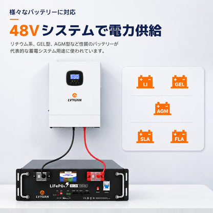 LVYUAN 5000W単相二線式ハイブリッド インバーター