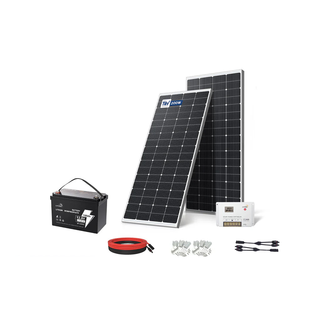 LVYUAN 400W ソーラーパネル発電キット