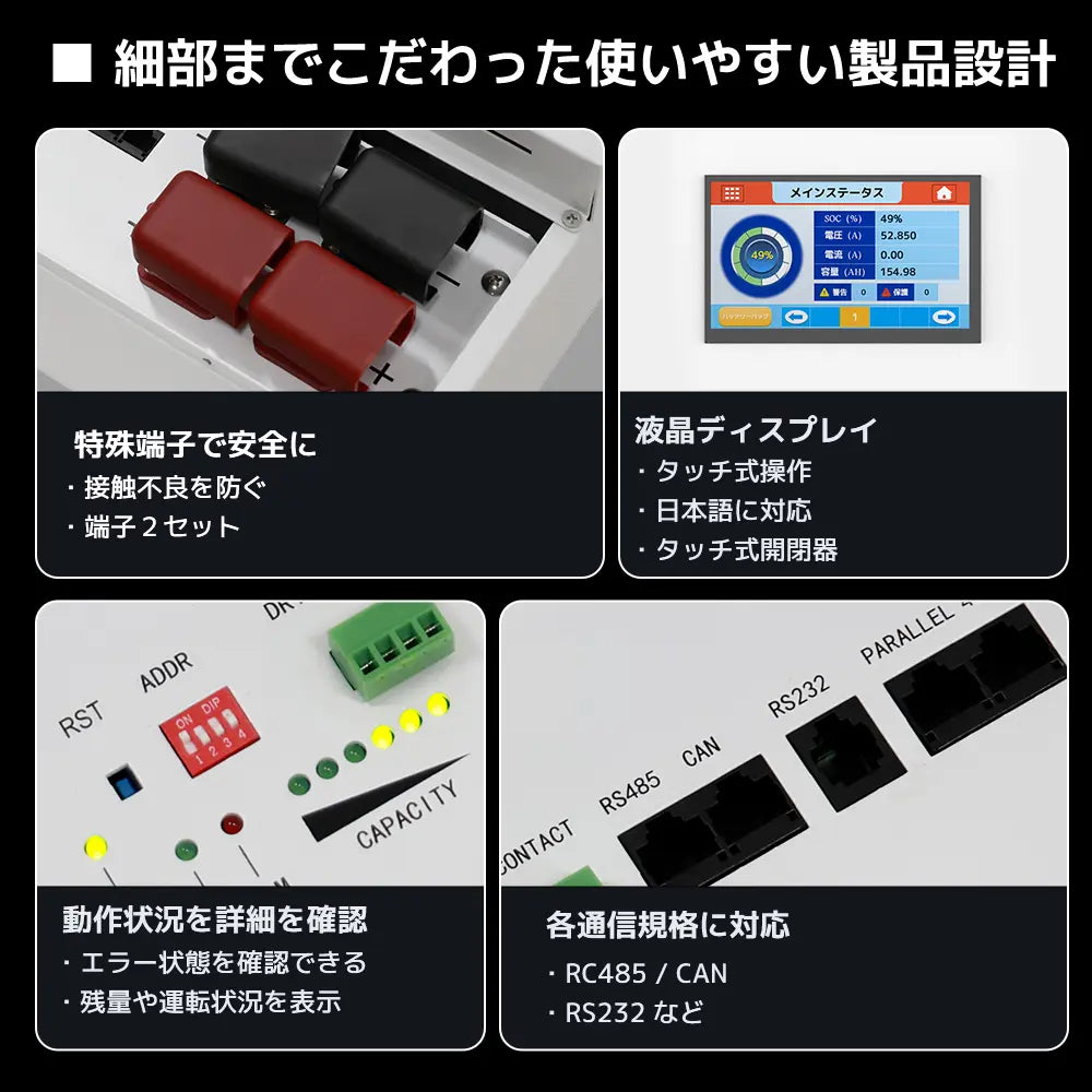 LVYUAN 51.2V/314Ah 16.07kWhリン酸鉄リチウムイオンバッテリー