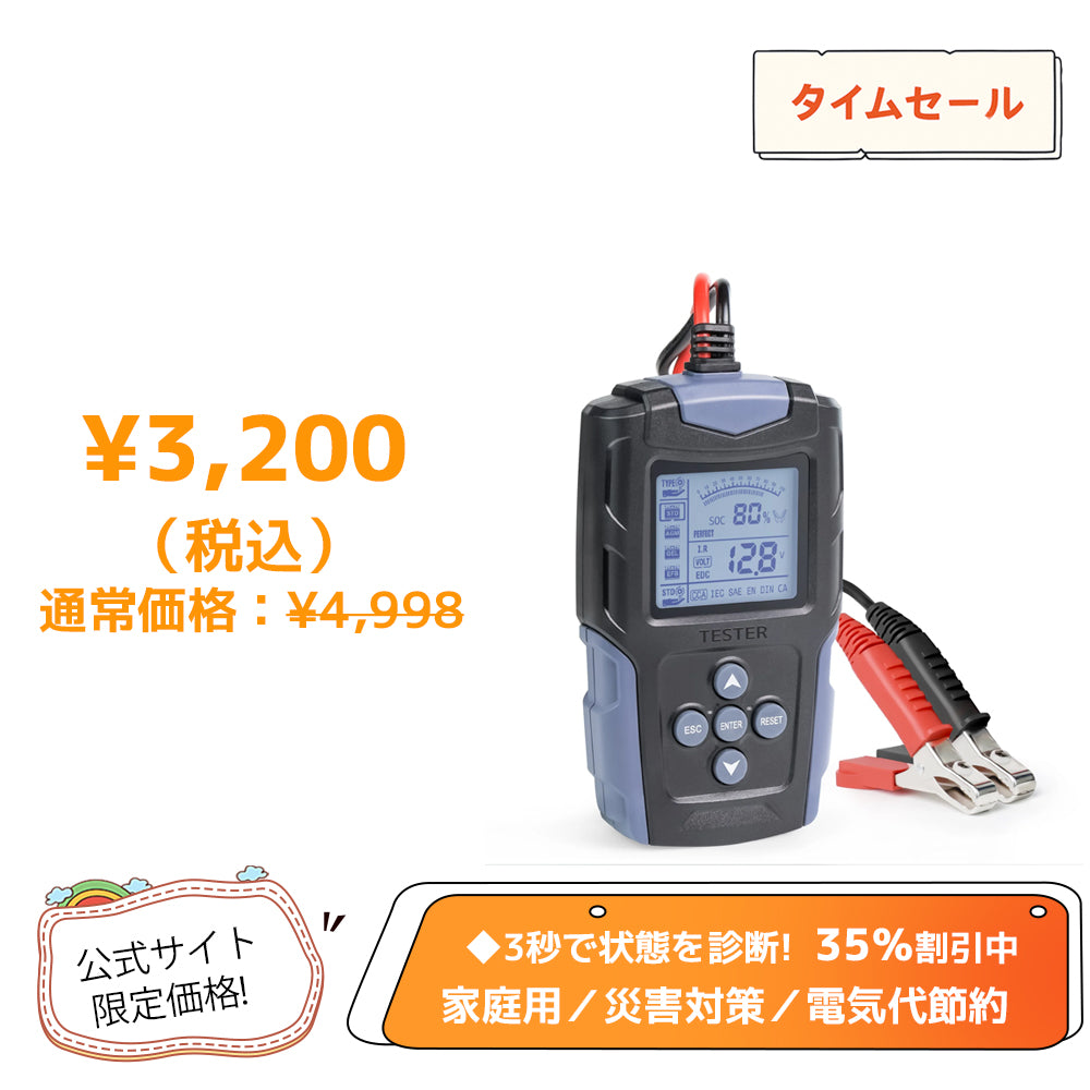 LVYUAN 12V/24Vバッテリーテスター