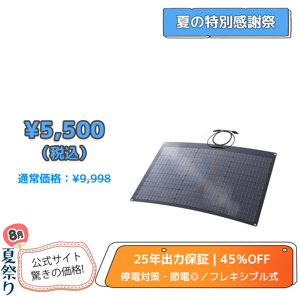 LVYUAN（リョクエン）50W ETFEフレキシブルソーラーパネル