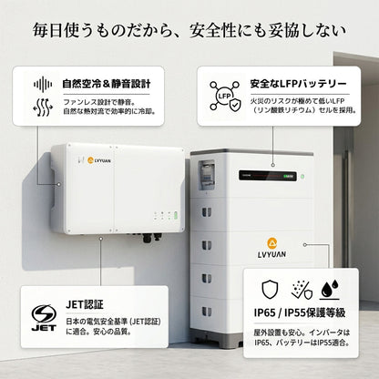 【JET認証】LVYUAN ハイブリッド蓄電システム