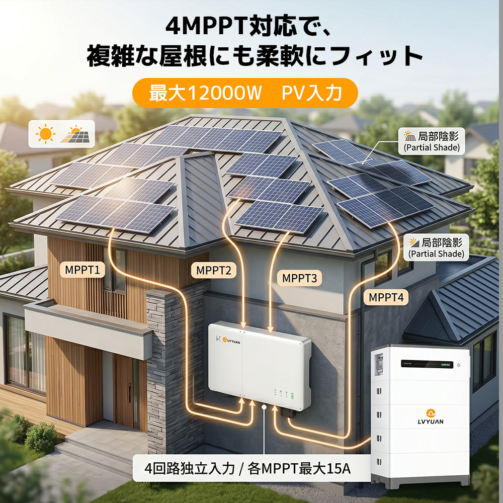【JET認証】LVYUAN ハイブリッド蓄電システム