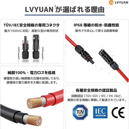 LVYUAN（リョクエン）Y字型並列用MC4コネクター