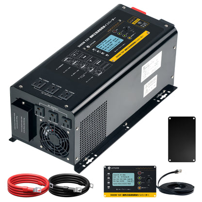 LVYUAN 純正弦波UPSインバーター 3000W DC12V（直流）AC100V（交流）