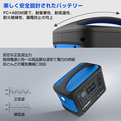 LVYUAN（リョクエン）600W｜493Whポータブル電源 YW600-Blue