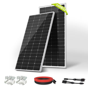 LVYUAN 400W太陽光発電セット ソーラーパネル2枚（200W）&ソーラー