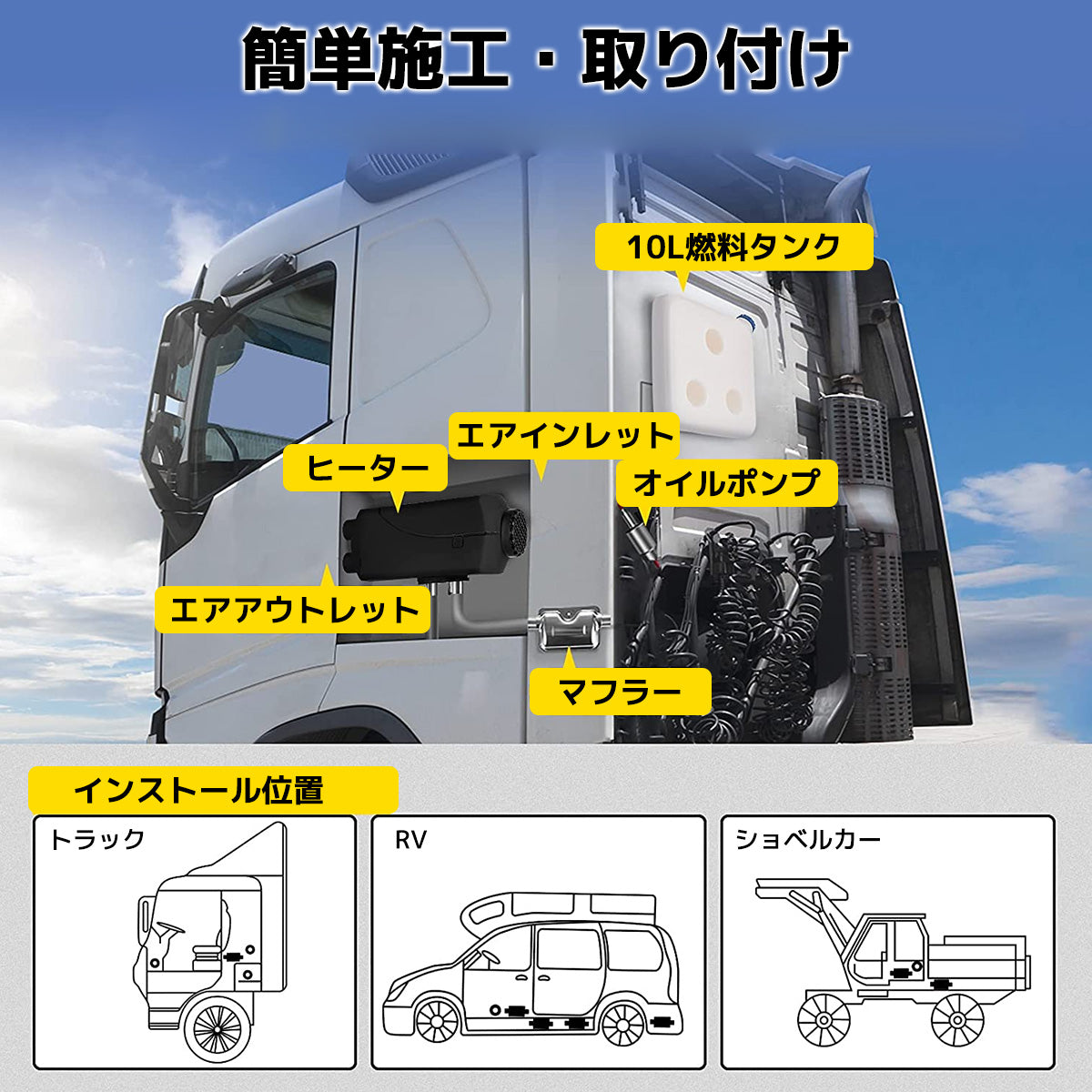 LVYUAN 5KW 10Lリットル 分体式エアヒーター - LVYUAN（リョクエン）公式ショップ