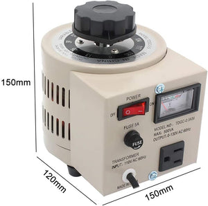 LVYUAN(リョクエン) ポータブルトランス 電圧調整器 変圧器 昇圧器 昇圧機 500VA 0.5KVA 単相2線 0~130V 米国、台湾、カナダなど110 V-130 V地域の電気製品を日本で使用