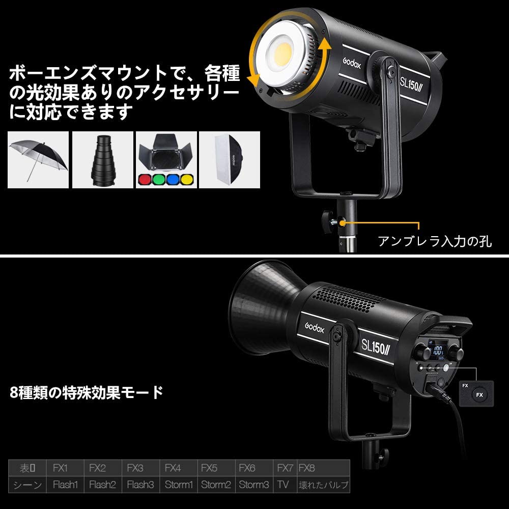 Godox正規代理店＆日本語取説書】GODOX SL150II LEDビデオライト