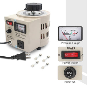 LVYUAN(リョクエン) ポータブルトランス 電圧調整器 変圧器 昇圧器 昇圧機 500VA 0.5KVA 単相2線 0~130V 米国、台湾、カナダなど110 V-130 V地域の電気製品を日本で使用