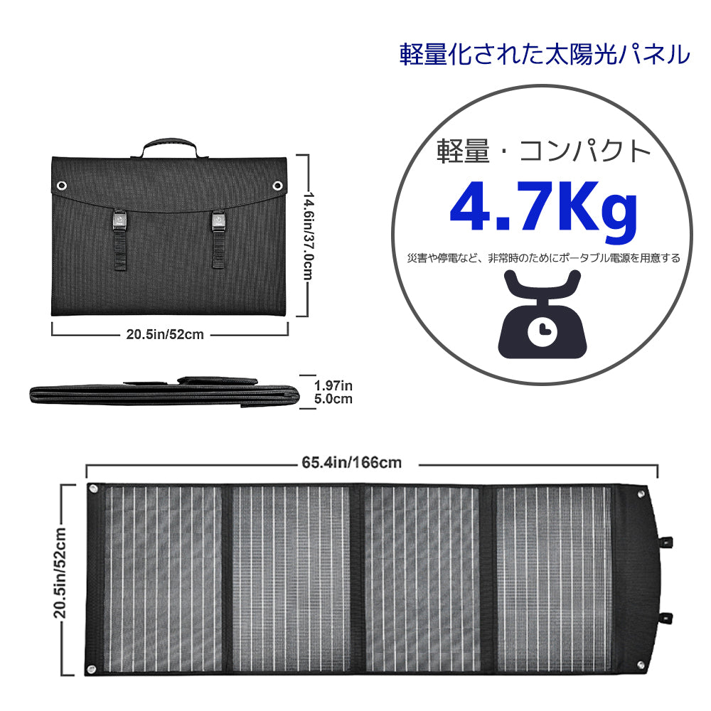 LVYUAN(リョクエン)120W 折り畳み式 ソーラーパネル - LVYUAN