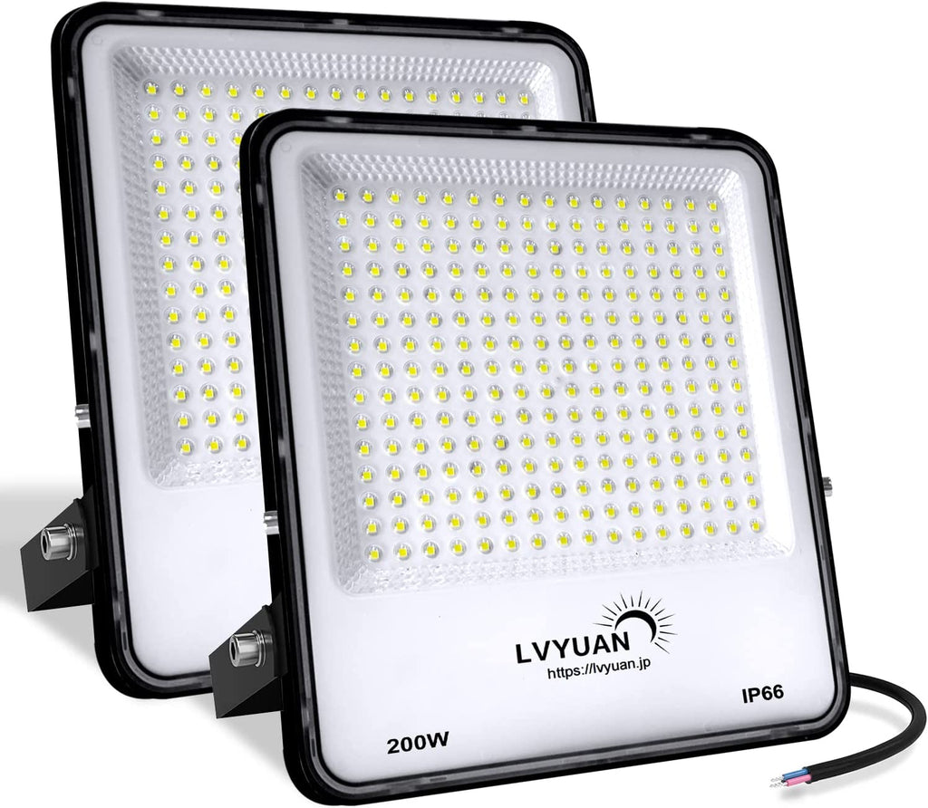 LVYUAN(リョクエン) 200w LED投光器【PC素材 2個入】 - LVYUAN