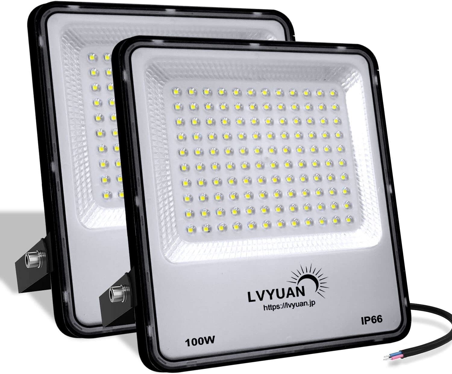 お得なセット商品LED投光器 100W 1000W相当 電球色 昼白色 昼光色 LED 投光器 100W LED投光器 100W 5mコード - 4