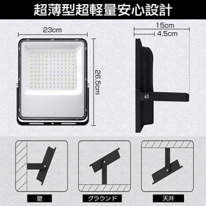 LVYUAN(リョクエン) 100w LED投光器【PC素材 2個入】
