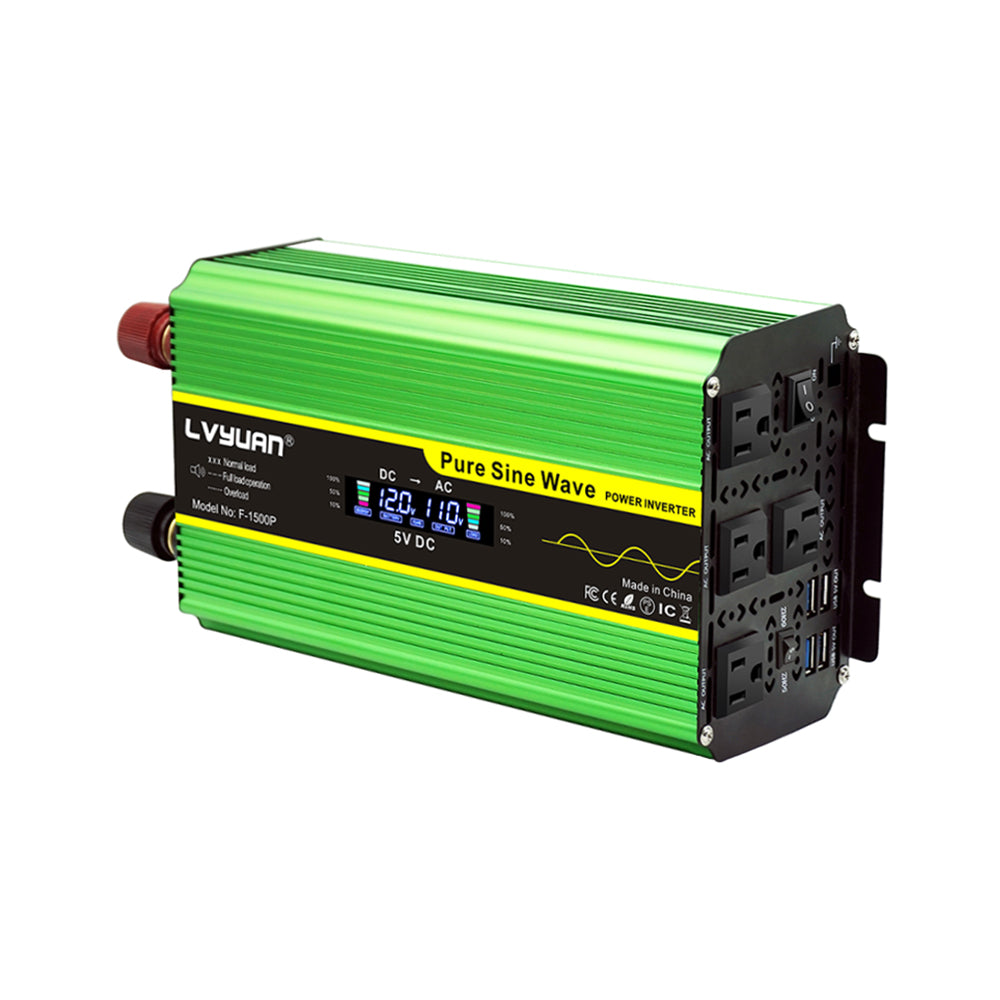 LVYUAN 純正弦波インバーター 2000W DC12V（直流）AC100V（交流）50HZ ...