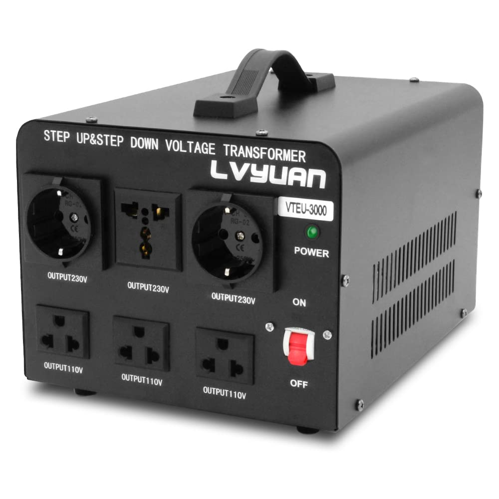 LVYUAN 海外国内両用型変圧器 3000W 降圧・昇圧 AC100V ~ 110V⇄220V