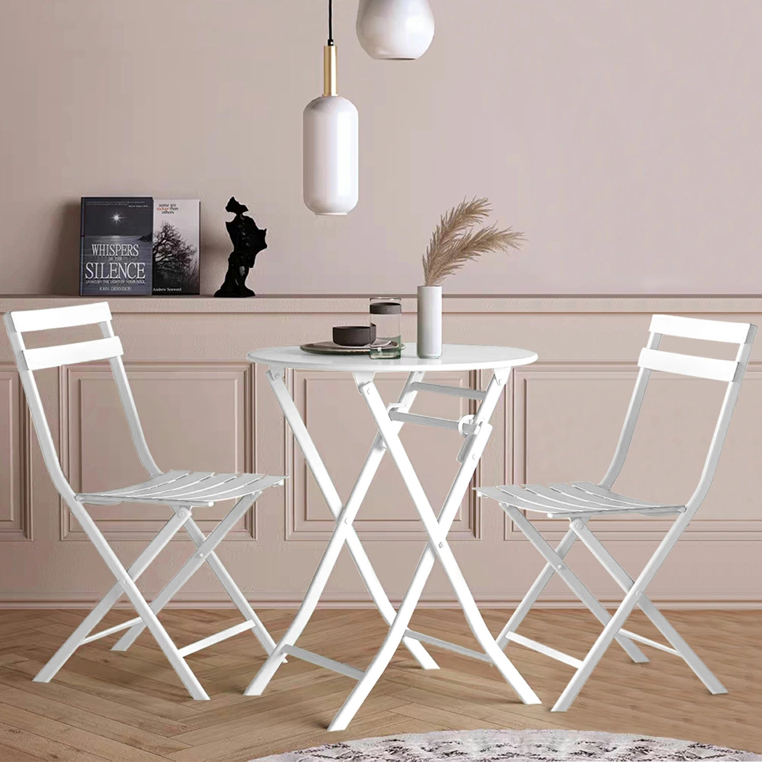 LVYUAN(リョクエン)テーブルセット 3点セット 2人掛け スチール 丸