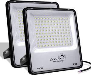 LVYUAN(リョクエン) 100w LED投光器【PC素材 2個入】