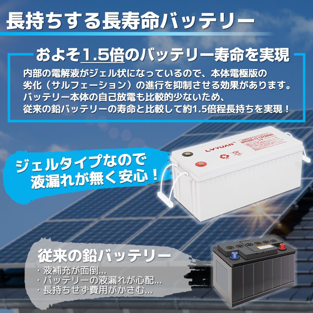 LVYUAN バッテリー 鉛蓄電池 12V/200Ah - LVYUAN（リョクエン）公式ショップ