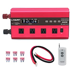 LVYUAN 疑似正弦波インバーター 2000W DC12V（直流）AC100V（交流） - LVYUAN（リョクエン）公式ショップ