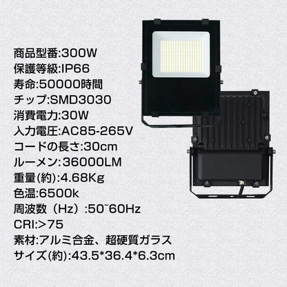 LVYUAN(リョクエン) 200w LED投光器【ガラス素材 2個入】 - LVYUAN（リョクエン）公式ショップ