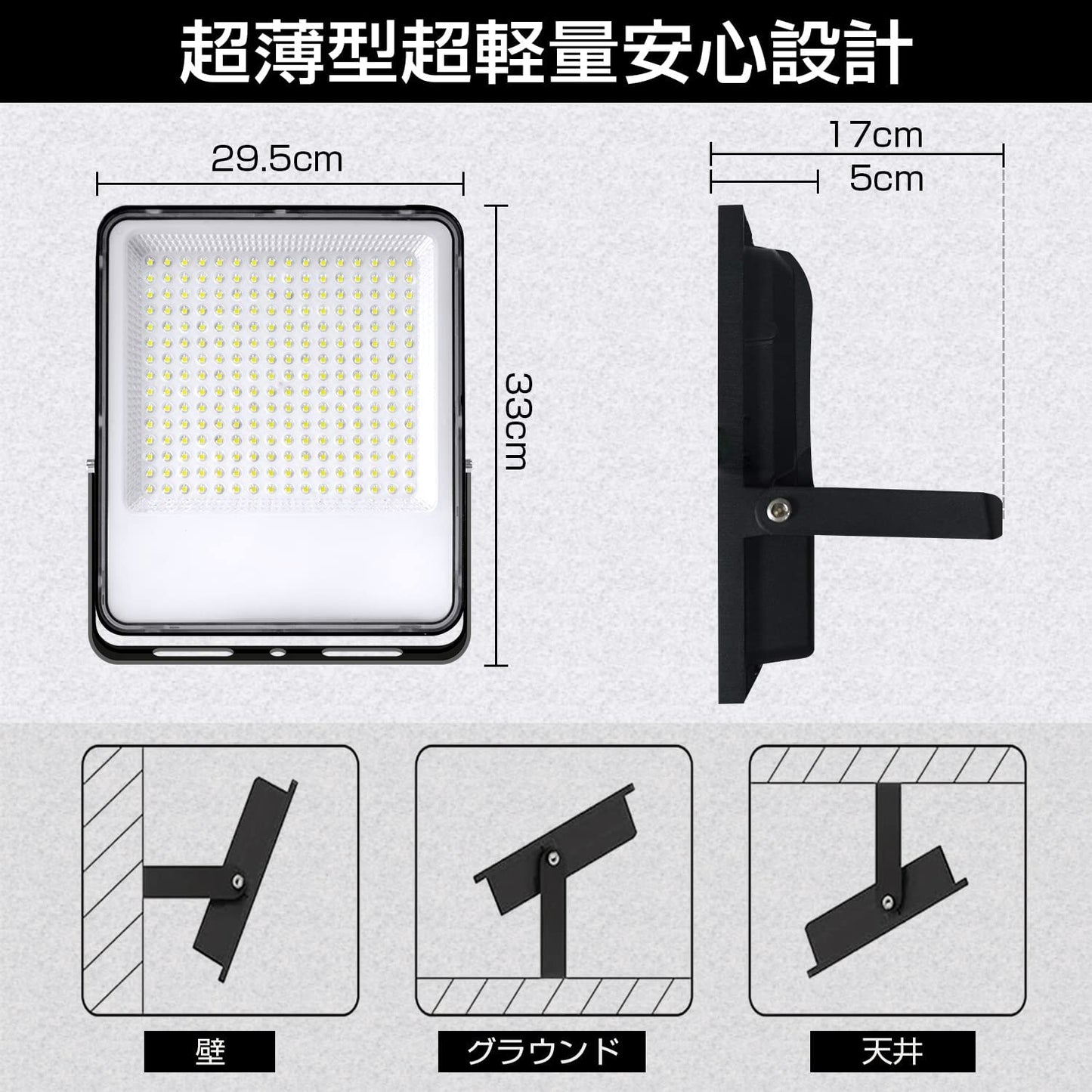 LVYUAN(リョクエン) 200w LED投光器【PC素材 2個入】 - LVYUAN（リョクエン）公式ショップ