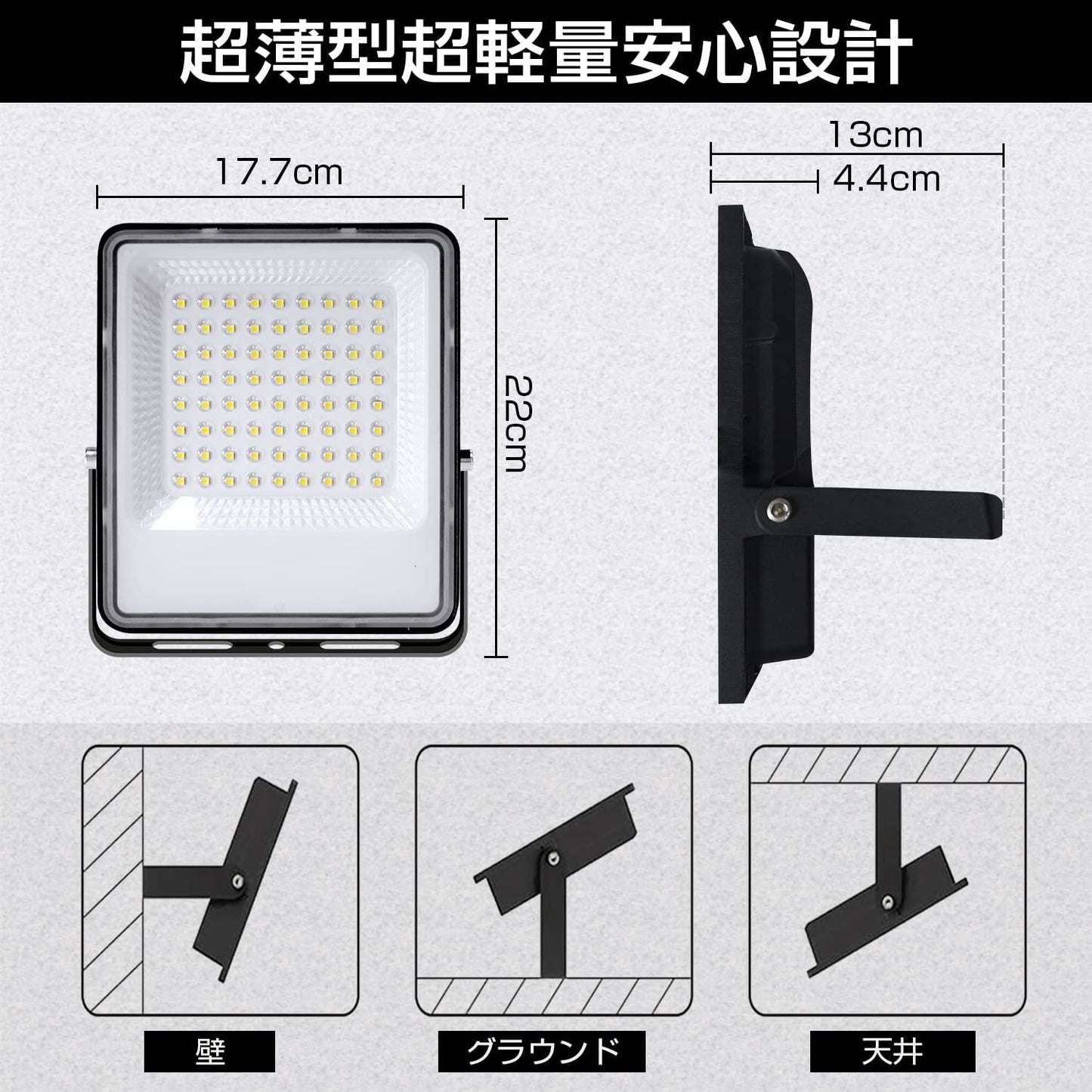 LVYUAN(リョクエン) 50w LED投光器【PC素材 2個入】 - LVYUAN（リョクエン）公式ショップ