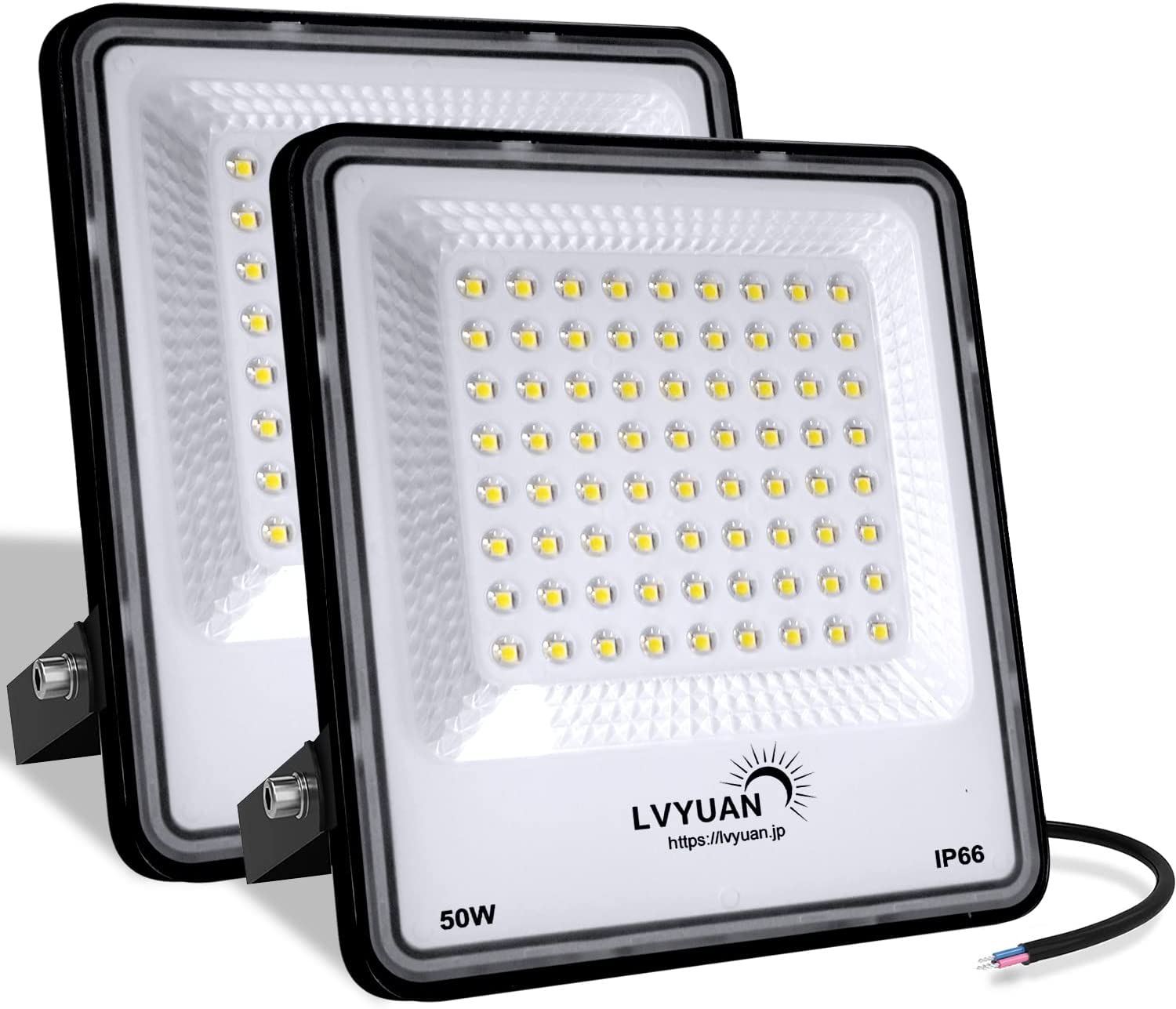 LVYUAN(リョクエン) 50w LED投光器【PC素材 2個入】 - LVYUAN（リョクエン）公式ショップ