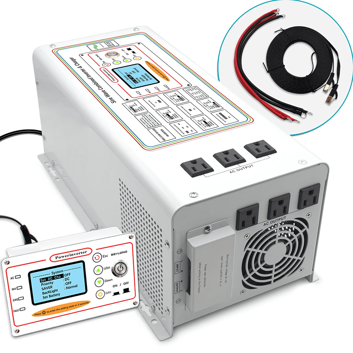 LVYUAN 正弦波 DC 24V インバータ 3000W 最大 9000W DC24V（直流